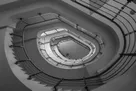 Vue aérienne d'un escalier en colimaçon moderne